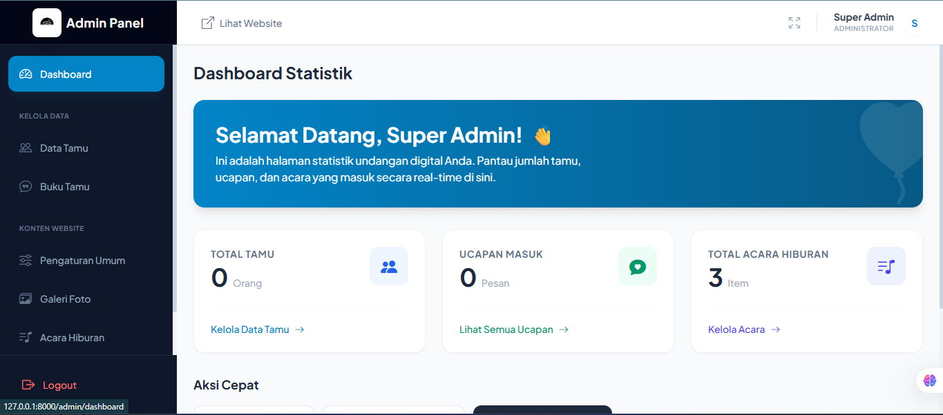 Undangan Khitan Digital Pro – Fitur RSVP Otomatis & Ekspor Data (Free Source Code)