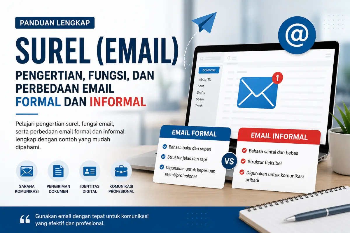 Definisi Surel, Fungsinya, dan Perbedaan Email Formal dan Informal (Lengkap dengan Contoh)