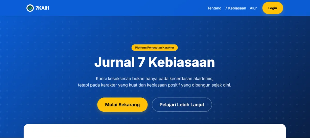 Aplikasi Jurnal 7KAIH ( 7 Kebiasaan Anak Indonesia Hebat ) | Source Code Laravel 12 Terbaru 2026